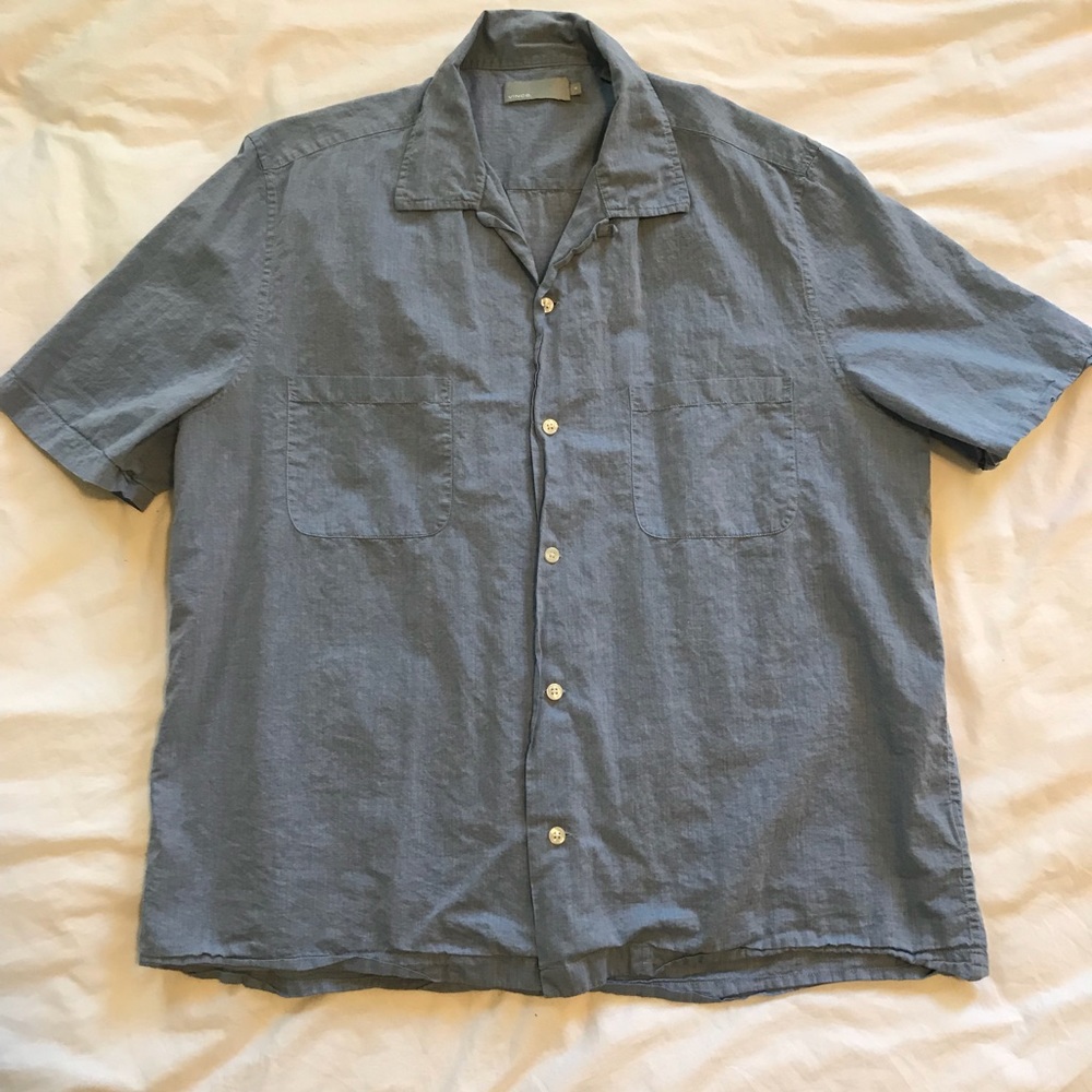 Vince Double Pocket Short Sleeve Button Down